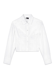 Shirt With Corset Style Stitching | Women | White