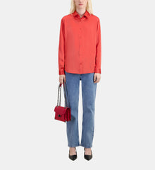 Satin Silk Shirt | Women | Red Brique