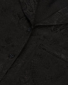 Snakeskin Jacquard Shirt | Women | Black