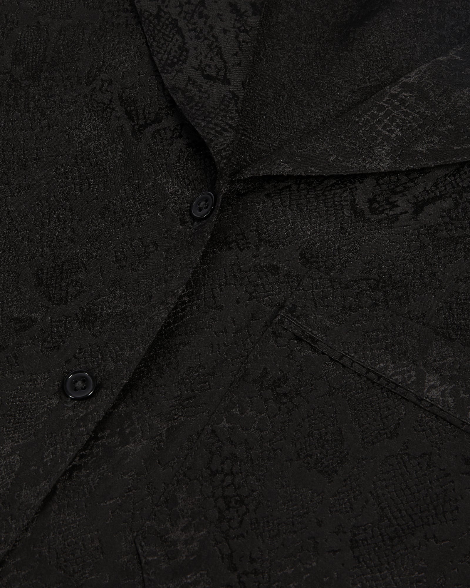 Snakeskin Jacquard Shirt | Women | Black