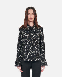 Polka Dot Shirt | Women | Black x White