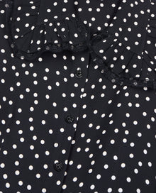 Polka Dot Shirt | Women | Black x White