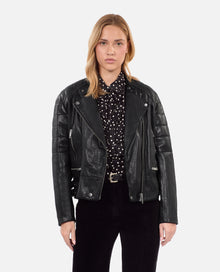 Leather Biker Jacket | Women | Black