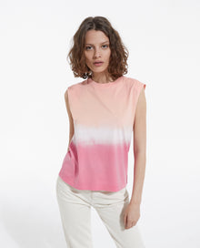 Gradient Pink And White Cotton T-Shirt | Women | Blush