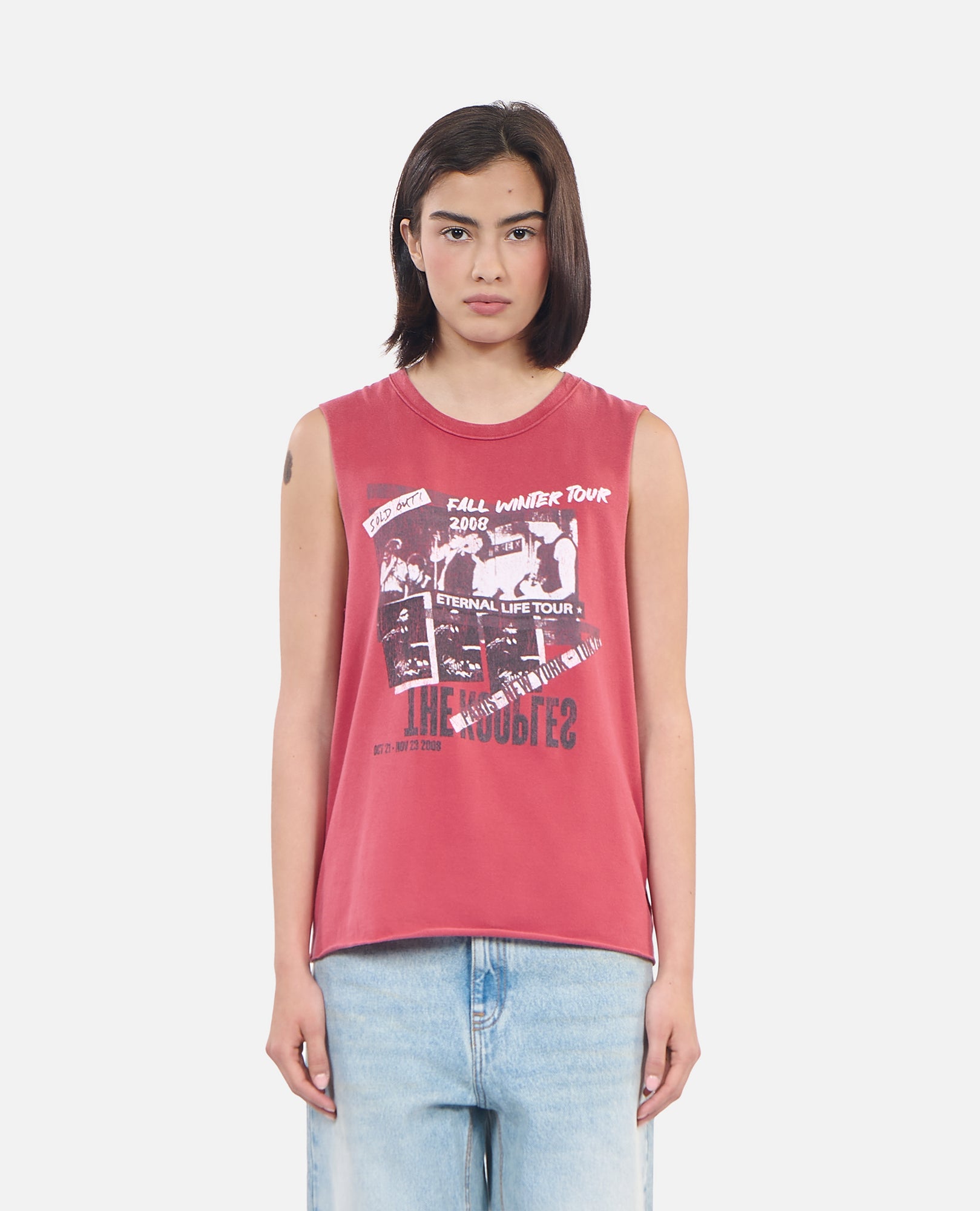 Red Eternal Life Tour Serigraphy Tank Top | Women | Rubis