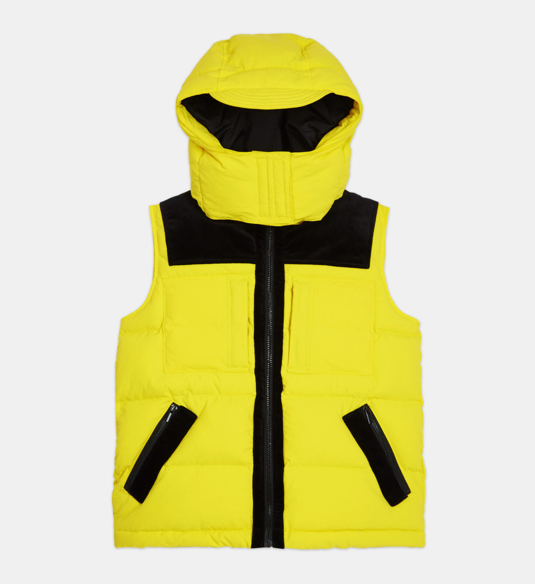 Sleeveless Down Jacket | Women | Yellow Fluo