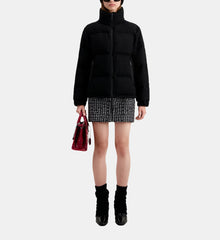 Tweed Puffer Jacket | Women | Black