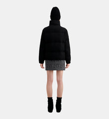 Tweed Puffer Jacket | Women | Black