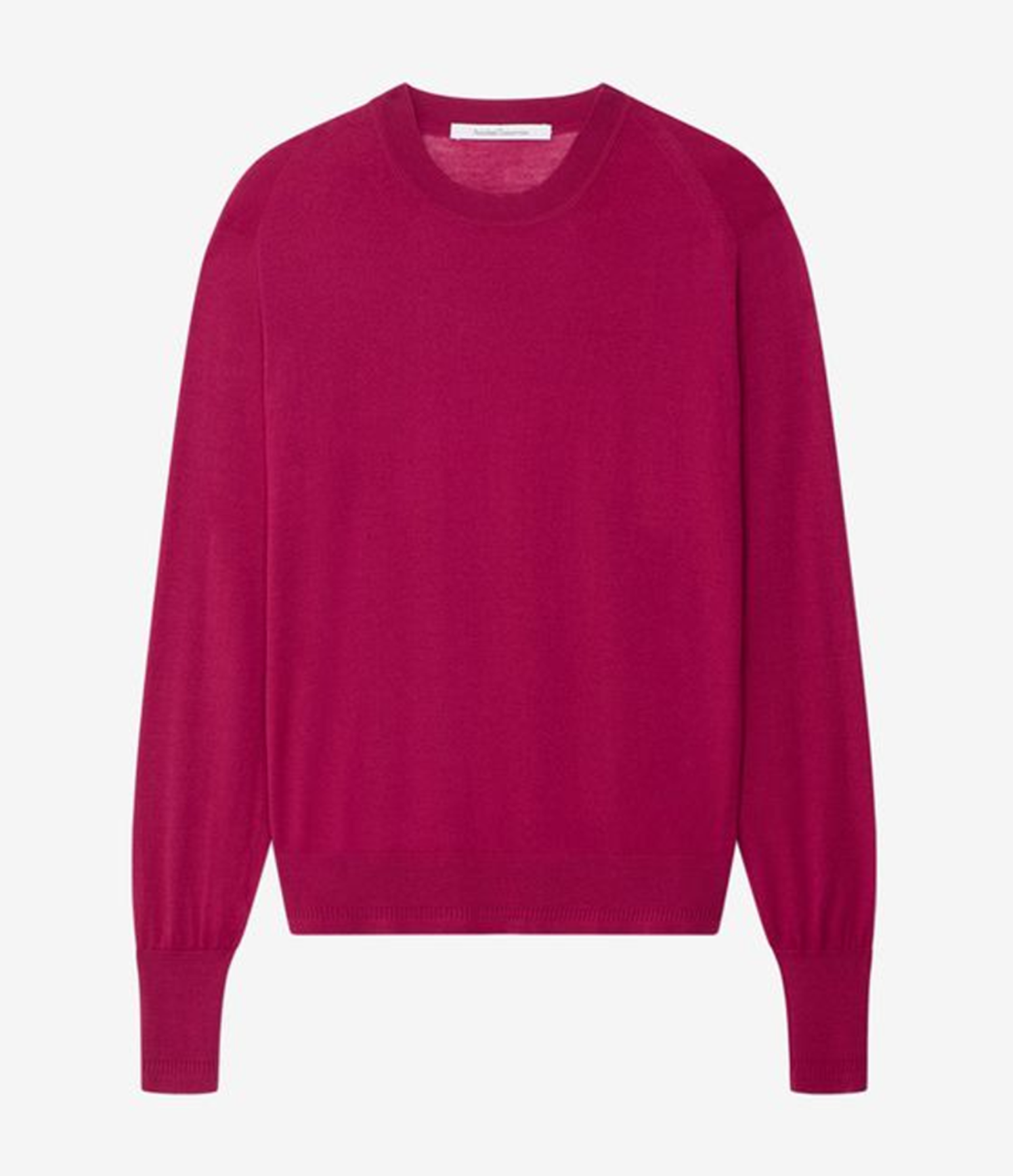 Another Tomorrow Featherweight Crew in Magenta – Wool