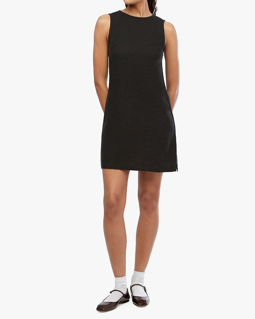 A-line Muscle Dress | Black