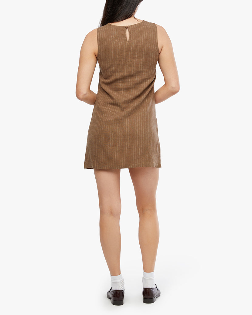 A-line Muscle Dress | Brown