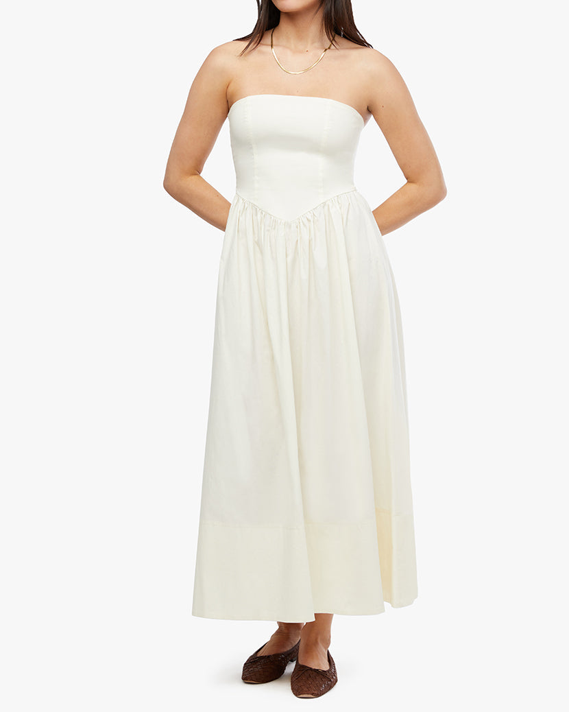 Corset Maxi Dress | Antique White
