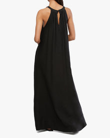 Flowy A-line Maxi Dress | Black