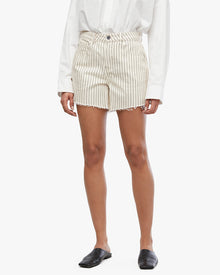 High Rise Flare Short | Antique White