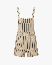 Slit Overall Short | Black/Antique White