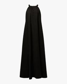 Flowy A-line Maxi Dress | Black