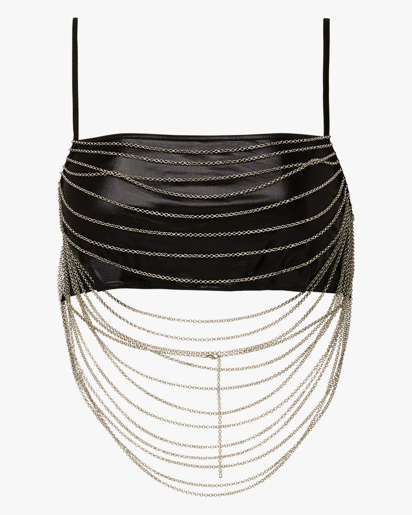 Chain Bandeau Top | Black