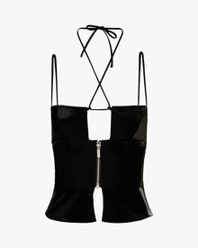 Peplum Corset Top | Black