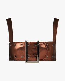 Buckle Bandeau Top | Brown