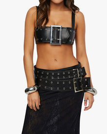 Buckle Bandeau Top | Black