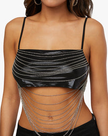 Chain Bandeau Top | Black