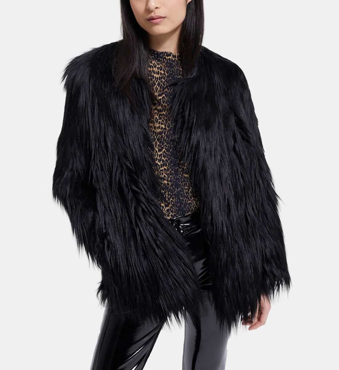 Faux Fur Coat | Women | Black