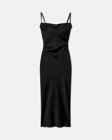 Fiore Slip-Satin Dress | Black