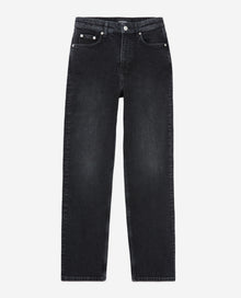 Cropped Straight Jeans | Women | Black Washed