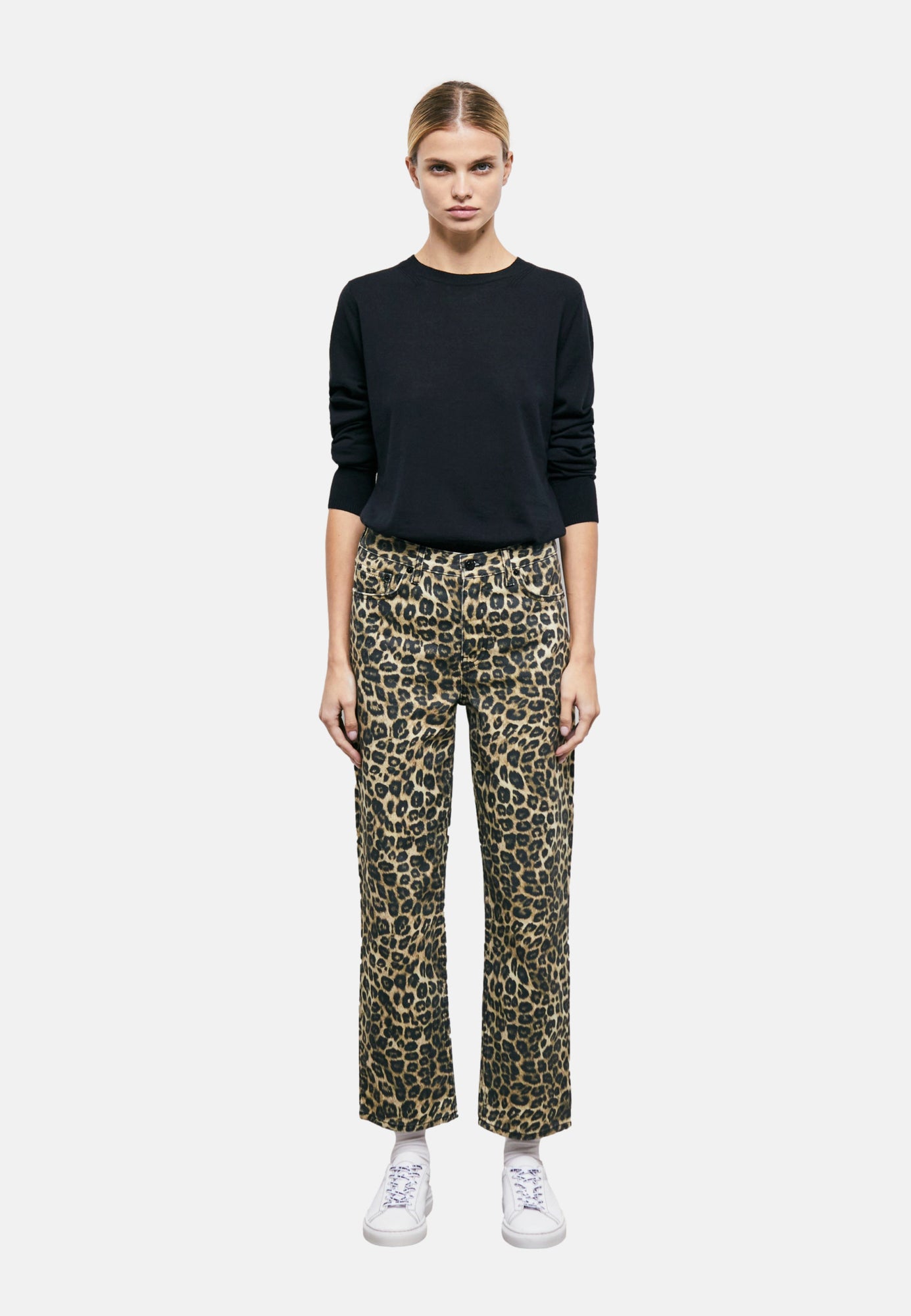 Print Straight-Cut Jeans | Women | Leopard