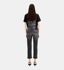 Straight Jeans | Women | Light Grey Mel x White