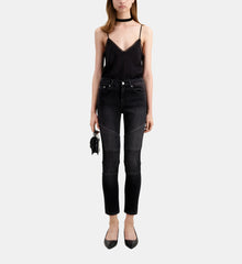 Slim Biker Jeans | Women | Black Washed