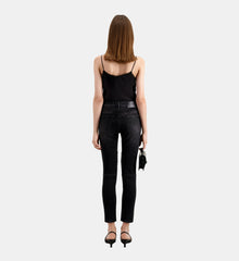 Slim Biker Jeans | Women | Black Washed