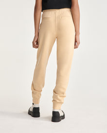 Beige Joggers Tone-On-Tone Embroidered Logo | Women | Light Brown