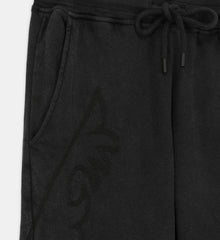 Joggers With Western-Style Embroidery | Women | Black Washed