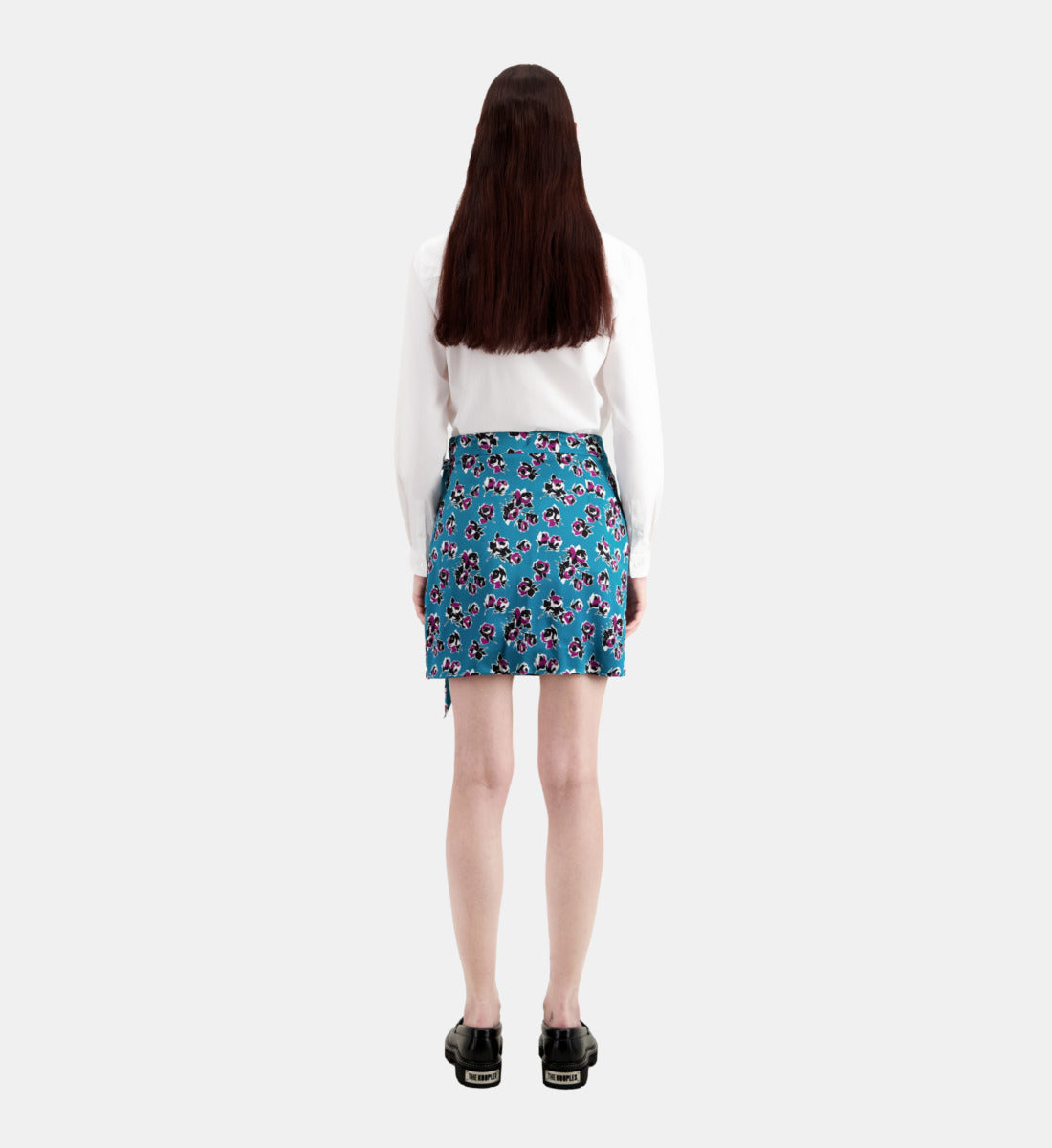 Short Printed Wrap Skirt | Women | Pink x Blue