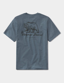 Men | Illustrated Bear Tee | Indigo