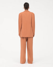 Another Tomorrow Fluid Double Breasted Jacket in Clay – Viscose Women's Jacket