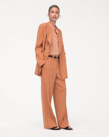 Another Tomorrow Fluid Trouser in Clay – Viscose Women's Trousers
