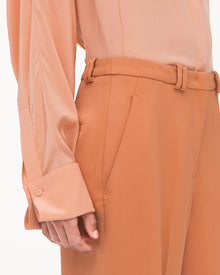 Another Tomorrow Fluid Trouser in Clay – Viscose Women's Trousers
