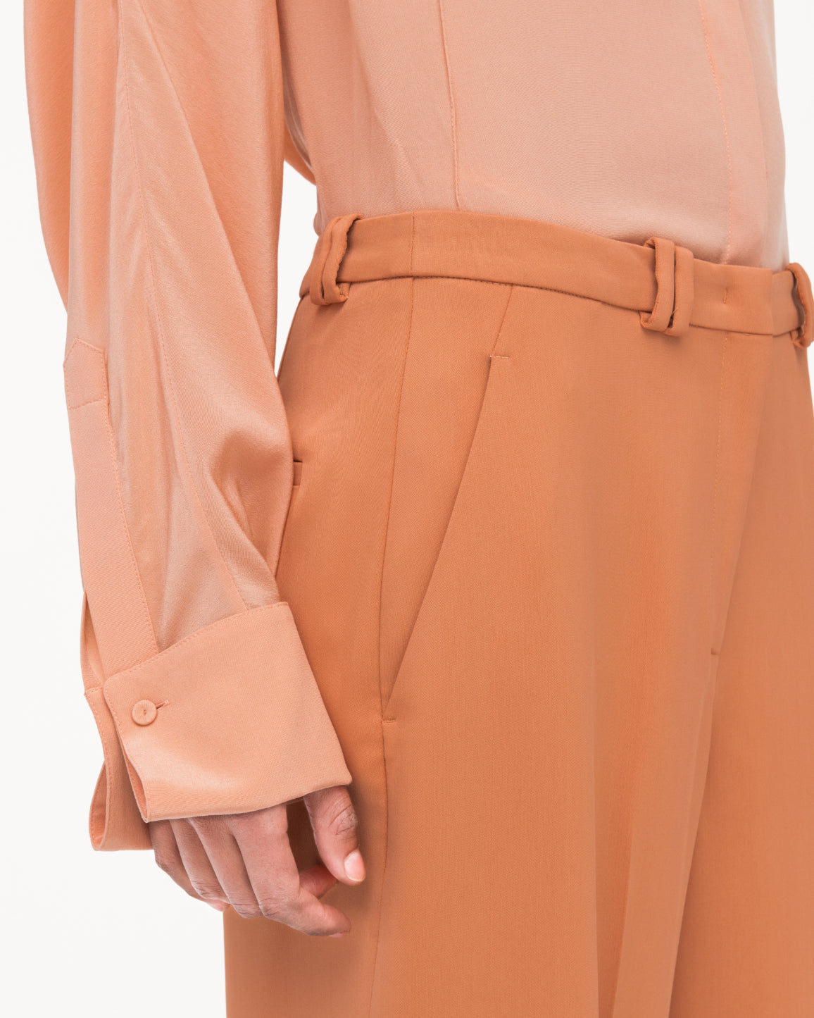 Another Tomorrow Fluid Trouser in Clay – Viscose Women's Trousers