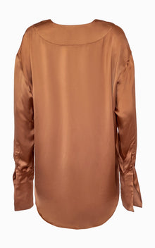 Flux Deep V Blouse | Caramel