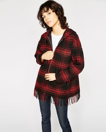 Tartan Wool Jacket | Women | Red x Black