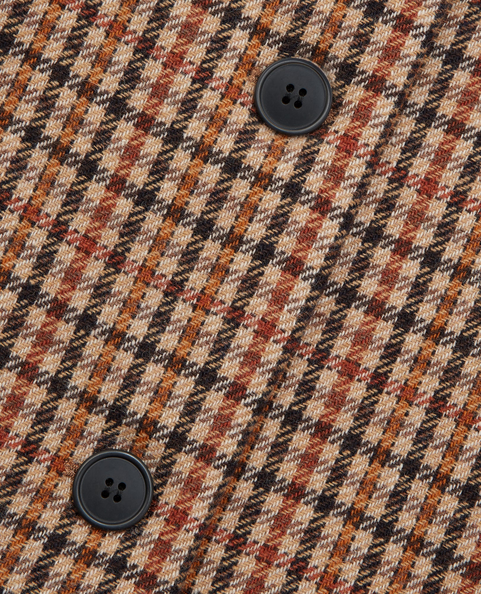 Double-Faced Check Wool Coat | Women | Brown