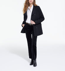 Wool Coat With Leopard Lining | Women | Black