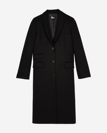 Long Wool-Blend Coat | Women | Black