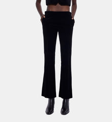 Velvet Flared Suit Pants | Women | Black