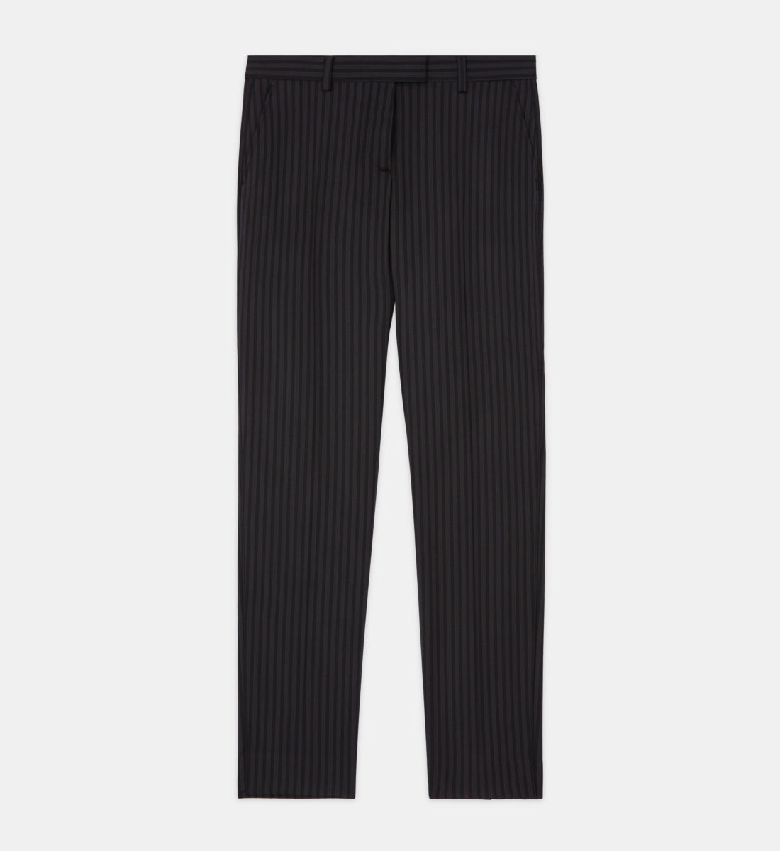 Striped Wool Suit Pants | Women | Black Grey