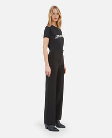 Crêpe Suit Pants Straight Cut | Women | Black