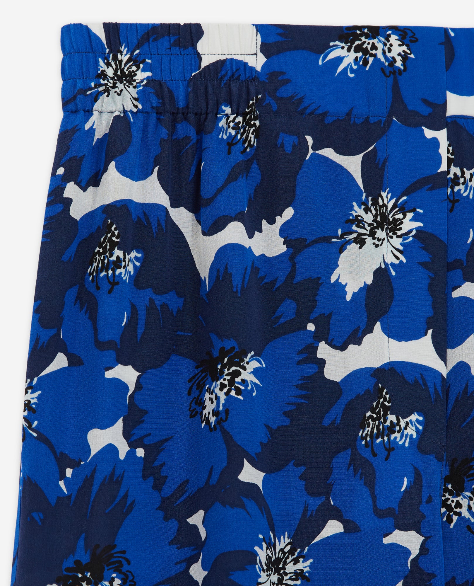 Silk Printed Pants | Women | Blue