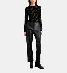 Leather Effect Trousers | Women | Black